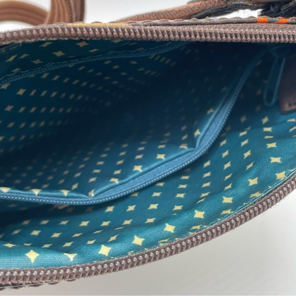 Fossil Key-Per Cross Body Purse Floral Autumn Colors Organized - Picture 9 of 13